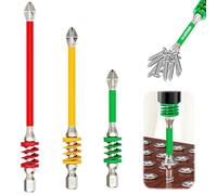 Dayinkes 3 Piece Set Spring Loaded Non-Slip Phillips Screwdriver Bits with Magnetic Tip, Impact Resistant Hex Drill Bits for Electric Screwdrivers and Hand Tools