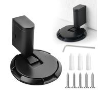 Dayinkes Magnetic Door Stopper, No Drill Heavy Duty Floor Door Stopper, Adjustable Spring-Lock Holder for Tile/Wood Doors, Adjustable Silent Door Catcher (White)