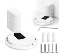Dayinkes Magnetic Door Stopper, No Drill Heavy Duty Floor Door Stopper, Adjustable Spring-Lock Holder for Tile/Wood Doors, Adjustable Silent Door Catcher (White)
