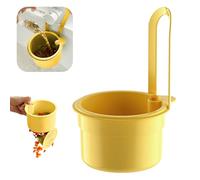 Dayinkes Sink Strainer Basket, Hang on Faucet Kitchen Sink Drain Basket, With Push to Empty & Detachable Fast-Drain Mesh, Multifunctionfor Kitchen Tools for Food Waste Removal & Veggie Washing(yellow)