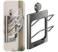 Dayinkes Suction Pot Lid Organizer, Wall Mounted Pot Lid Holder, Practical Pot Lid Holders Inside Cabinet with Water Dish, No Drilling Pot Lid Organizer for Cabinet, For Kitchen Storage (Gray)