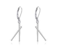 DAYINLOVE Drumstick Earrings 925 Sterling Silver Drumsticks Dangle Earrings Drummer Gifts Unique Jewelry for Women Men Music Lovers