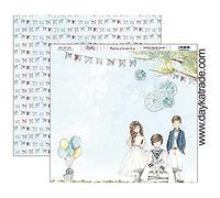 Dayka Trade Paper Scrapbooking Dayka Celebration My Communion Boys and Girls 30.5 x 31.5 cm, Blue, Regular