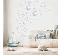 Dayker 2 Sheets Bubble Wall Decals, Colorful Bubbles Wall Stickers, Removable PVC Cutouts Ocean Decor, Underwater World Decoration for Room Nursery Birthday Under The Sea Mermaid Theme Party