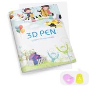 Dayker 3D Printing Drawing Book, Reusable 40 Vibrant Patterns Template with a PVC Transparent Board, Thick Paper Painting Graffiti Stencils for 3D Pen DIY Gifts