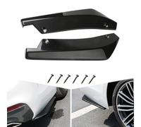 DAYKET 2Pcs Rear Bumper Lip Splitter for Mercedes-Benz C-Class C180 C200 C220d C300 C300d, Rear Bumper Strip Diffuser Splitter Corner Protector Auto Accessories,A/Black