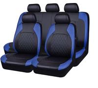 DAYKET Car Cover Seats Full Set For Skoda Roomster (2012-2014), 9pcs Set PU Leather Car Seat Cushion Protectors Nonslip Protectors Accessories,Blue