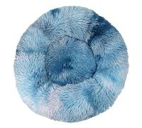 DAYKETNE Cat Beds for Indoor Cats, Calming Plush Donut Dog Bed, Washable, Long Plush Doughnut Cushion with Non Slip Bottom,RoyalBlue-70CM
