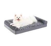 DAYKETNE Dog Bed with Sides, Washable U-shaped Dog Sofa with Removable Cover and Waterproof Liner,Pet Beds for Large medium Dogs,Grey-35"x22"x6"