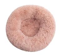 DAYKETNE Donut Dog Bed,Calming Fluffy Cat Bed with Removable Padding - Easy Clean Long Plush Washable Pet Basket,PinkA-40CM