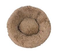 DAYKETNE Donut Dog Bed,Calming Fluffy Cat Bed with Removable Padding - Easy Clean Long Plush Washable Pet Basket,Khaki-120CM