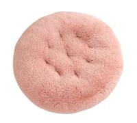 DAYKETNE Donut Dog Bed,Calming Round Fluffy Dog Beds Washable Cat Bed,Long Plush Dog Pillow Basket for Large Medium Small Pet,PinkC-40CM