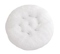 DAYKETNE Donut Dog Bed,Calming Round Fluffy Dog Beds Washable Cat Bed,Long Plush Dog Pillow Basket for Large Medium Small Pet,WhiteA-120CM