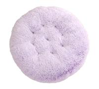DAYKETNE Donut Dog Bed,Calming Round Fluffy Dog Beds Washable Cat Bed,Long Plush Dog Pillow Basket for Large Medium Small Pet,PurpleA-120CM