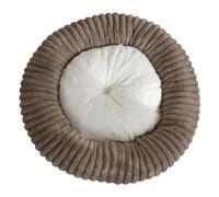 DAYKETNE Donut Dog Bed Large-Round Pet Cat Bed for Large Medium Small Dogs,Warm Nest for Puppy, Washable Pet Sleeping Cushion,Brown-100cm