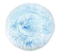 DAYKETNE Donut Dog Bed - Soft Fluffy Gradient Cat Bed, Washable Calming Round Pet Cushion Plush Dog Basket for Small/Medium/Large Dogs,Blue-60CM