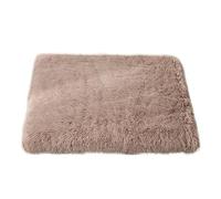 DAYKETNE Large Dog Bed Washable,Soft and Fluffy Dog Bed Mattress with Removable Cover, Pet Cushion for Crate - with Anti Slip Bottom,BrownA-75X50X10CM