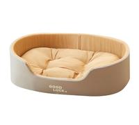 DAYKETNE Medium Dog Bed, Soft Washable Dog Beds with Removable Separate Nest Pad,Dog Basket with Raised Edges,Dog Sofa-for Small Dogs,Grey-XL