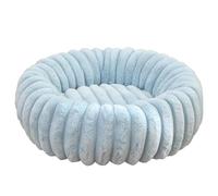 DAYKETNE Pet Bed for Dog, Round Donut Plush Bed for Dogs and Cats,Washable Furry Puppy Beds for Large Medium Small Pet,Skyblue-120cm