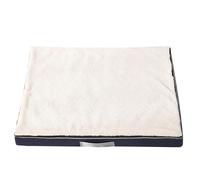 DAYKETNE Washable Large Dog Bed - Removable Dog Crate Mattress- for Medium Large Dogs-Suitable for All Seasons,White-50X40X10CM