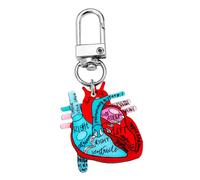 DAYLIGHE Anatomical Heart Keychain Pendant Educational Keyrings Accessory for Physical Students and Healthcare Professionals Anatomy Diagram Keychain