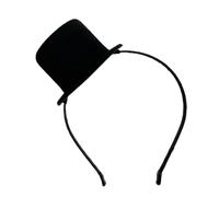 DAYLIGHE Minis Top Hat Headband, Black Small Fascinator Headband, Teas Party Headpiece, Fascinator Headbands For Adult Women Girls