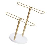DAYLIGHE Space Saving Hair Claw Clip Organiser Sturdy Metal Frame with Wooden Base Decorative Storage Rack for Girls Women Baby Headband Organiser