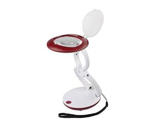 Daylight Company DN1350 Compact, Foldable Magnifying Light, White/Red, 8.2cm x 16.5cm x 7.6cm