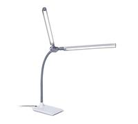 Daylight DuoPro™ Dual Head LED Desk Lamp with Anti-Glare Shades, Adjustable Brightness, & 95+ CRI for Accurate Color - Modern Design, Perfect for Home Office, Crafting & Studying (UK Plug)