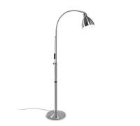 Daylight FlexiVision 2™ LED Floor Lamp - 3,500 Lux, 5 Brightness Levels, 3 Colour Temperatures, 95+ CRI, Flexible Arm & Multi-Swivel Head, Anti-Trip Cable, RNIB Collaboration - Brushed Steel