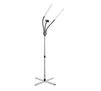 Daylight Gemini Led Floor Lamp Ultra-Bright Twin Light Heads With Flexible Arms For Crafting & Reading