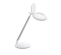 Daylight Halo GO Rechargeable Magnifier Lamp-Silver & White