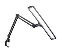 Daylight Lumi LED Desk Lamp - 4000 Lux, 6000K, 95+ CRI, Adjustable Task Light for Reading, Crafts & Home Office, Eye-Caring Work Desk Lamp, Black