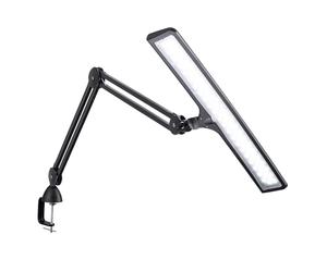 Daylight Lumi LED Desk Lamp - 4000 Lux, 6000K, 95+ CRI, Adjustable Task Light for Reading, Crafts & Home Office, Eye-Caring Work Desk Lamp, Black