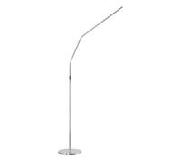 Daylight Slimline 4 LED Floor Lamp - 6,000K, 3,200 Lux, 4 Brightness Levels, USB-C Port for Fast Charging - Sleek Design, Anti-Glare Shade, Flexible Height Adjustment - Brushed Steel