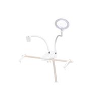 Daylight StitchSmart 2 Magnifier & Chartholder - Adjustable Embroidery Frame Support with LED Magnifier Lamp, 360° Rotation, 95+ CRI Lighting, Flexible Arms - White