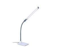 Daylight UnoPro Table - New, 6,000K LEDs, 1,150 Lux, 4 Brightness Levels, Anti-Glare Shade, Flexible Arm, Pivoting Head Joint - Ideal for Sewing, Reading, Crafts - White