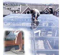 Daylighting Polycarbonate Sheets for Greenhouse, 1.2mm Clear Greenhouse Roof Panels, Polycarbonate Roofing Sheet, Easy to Bend and Cut(1.56 * 2m/5.1 * 6.6ft)