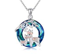 DAYLINLOVE Alpaca Llama Necklace 925 Sterling Silver Cute Animal Necklaces Pendant Alpaca Jewellery Gifts For Women