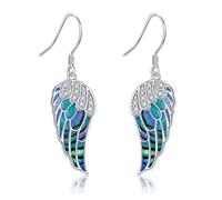 DAYLINLOVE Angel Wings Earring 925 Sterling Silver Wings Dangle Drop Earring Angel Jewellery for Women