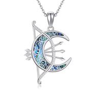 DAYLINLOVE Artemis Necklace 925 Sterling Silver Abalone Shell Artemis Gr oddess Pendant Necklace Greek Mythology Jewelry Gifts for Women