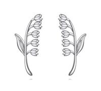 DAYLINLOVE Avocado/Cherry/Donut/Lily of the Valley/Music Note/Anatomical Heart Earrings 925 Sterling Silver Cute Jewelry for Women Friend Birthday Gifts