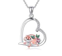 DAYLINLOVE Bearded Dragon Necklace 925 Sterling Silver Bearded Dragon Jewelry Gifts For Women