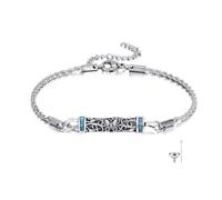 DAYLINLOVE Butterfly Urn Bracelet for Ashes 925 Sterling Silver Butterfly Cremation Keepsake Turquoise Jewellery Bracelet for Women Men