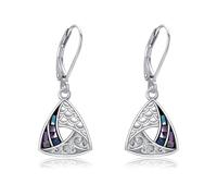 DAYLINLOVE Filigree Earrings 925 Sterling Silver Filigree Dangle Drop Leverback Earrings