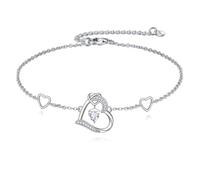 DAYLINLOVE Graduation Bracelet S925 Sterling Silver Class of 2025 Bachelor Cap Bracelets Class of 2026 Heart Graduation Bracelets College High School Graduations Jewelry Gifts for Women