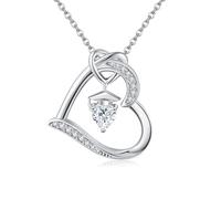 DAYLINLOVE Graduation Necklace S925 Sterling Silver Class Of 2024 Bachelor Cap Necklaces Class Of 2025 Heart Pendant College High School Graduation Jewelry Gifts For Women