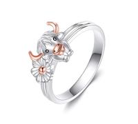 DAYLINLOVE Highland Cow Ring 925 Sterling Silver Highland Cow Jewelry Highland Cow Gift for Women Highland Cow Lovers (6)