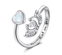 DAYLINLOVE Miscarriage Ring 925 Sterling Silver Mommy Of An Angel Ring Miscarriage Memorial Jewelry Gifts for Women Mom