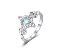 DAYLINLOVE Moonstone Witches Knot Ring 925 Sterling Silver Celtic Knot Rings Witchcraft Celtic Amulet Ring Vintage Jewelry Gifts For Women Mom Wife (8)
